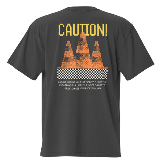 WWIN "FADED CAUTION" Oversized faded t-shirt